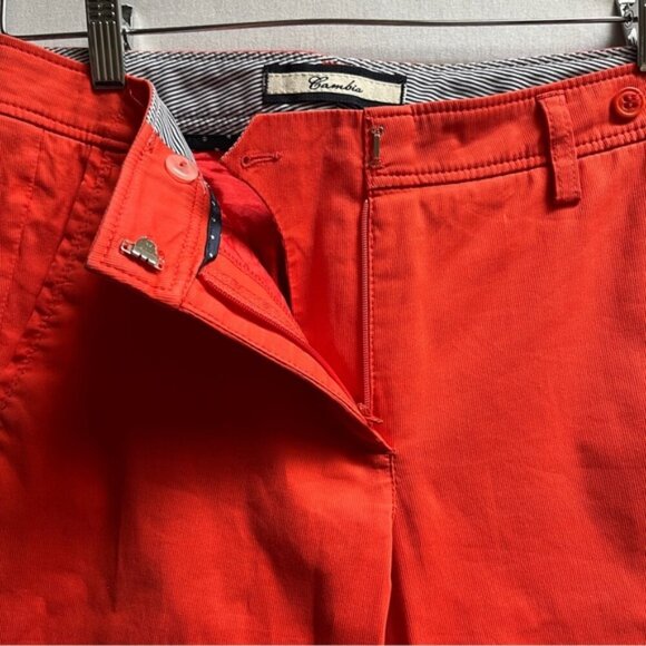 Cambio orange cotton cuffed trouser pants Sz 6 - Picture 5 of 11